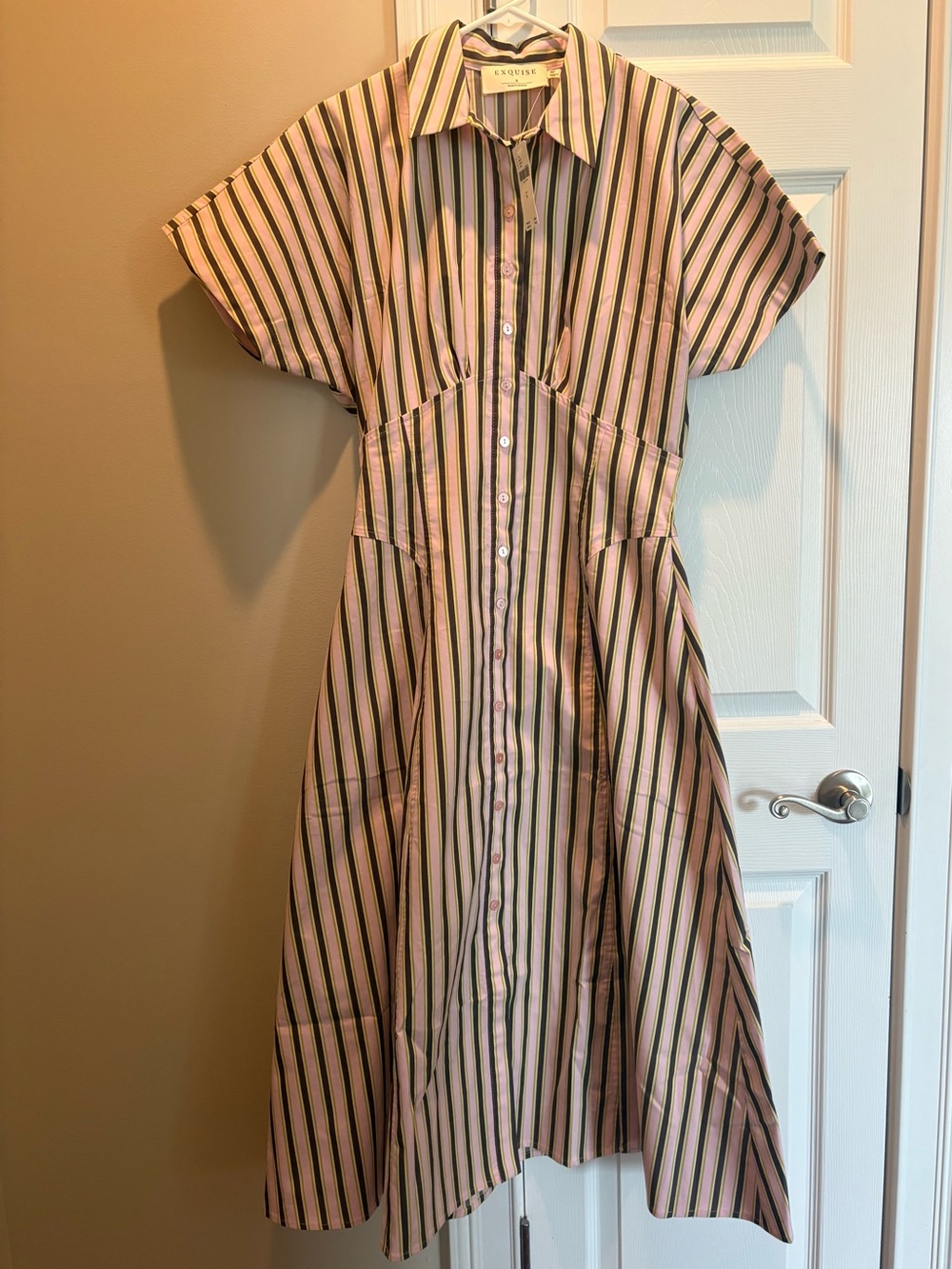 Anthropologie Exquise Stripe Dress - Picture 4 of 5